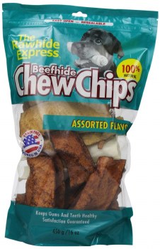 Lennox Rawhide Express Assorted Flavors Chips, 1lb Bag