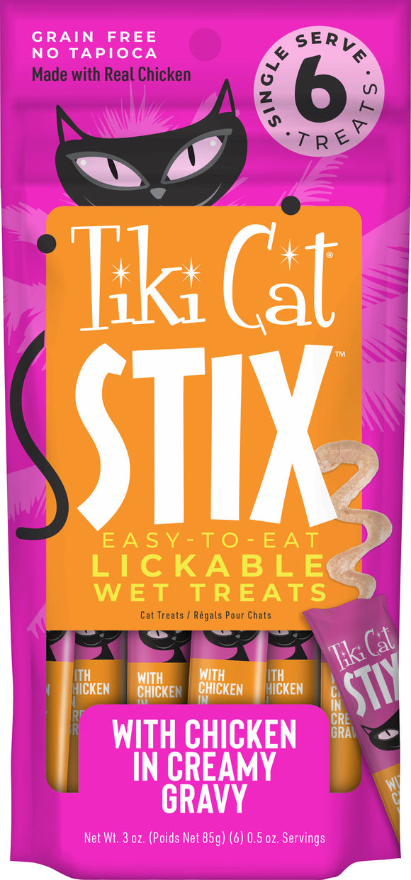 Tiki Cat Stix Wet Cat Treats Chicken 3oz Pouch