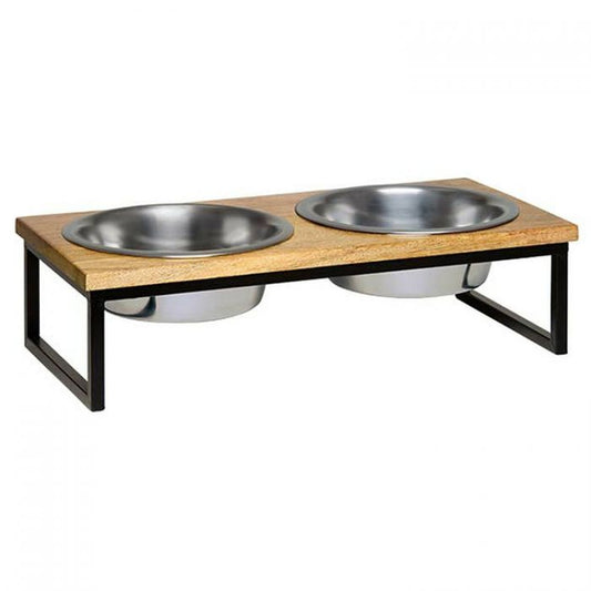 Loving Pets Black Label Top Raised Diner, Wood, 1 Quart (B07QRCDGR4)