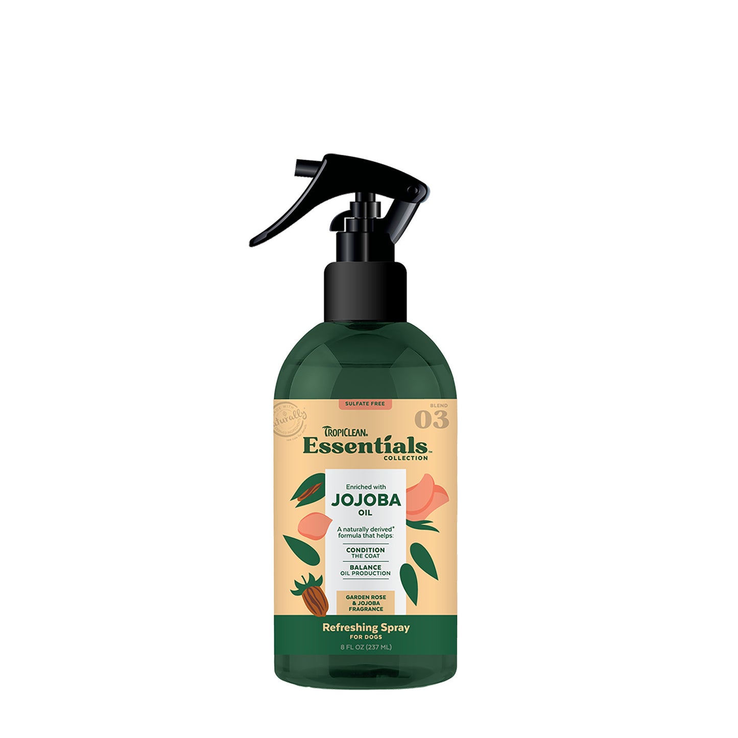 TropiClean Essentials Jojoba Oil Deodorizing Spray 8oz