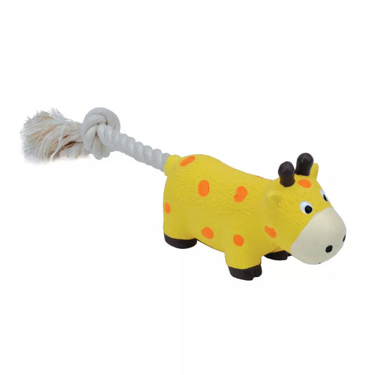 Coastal Li'l Pals Latex & Rope Dog Toy 8in Giraffe