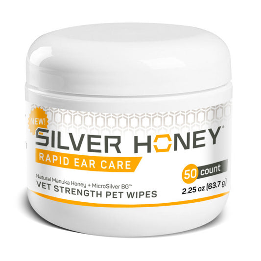 Silver Honey Rapid Ear Care Wipes for Dogs & Cats 50ct
