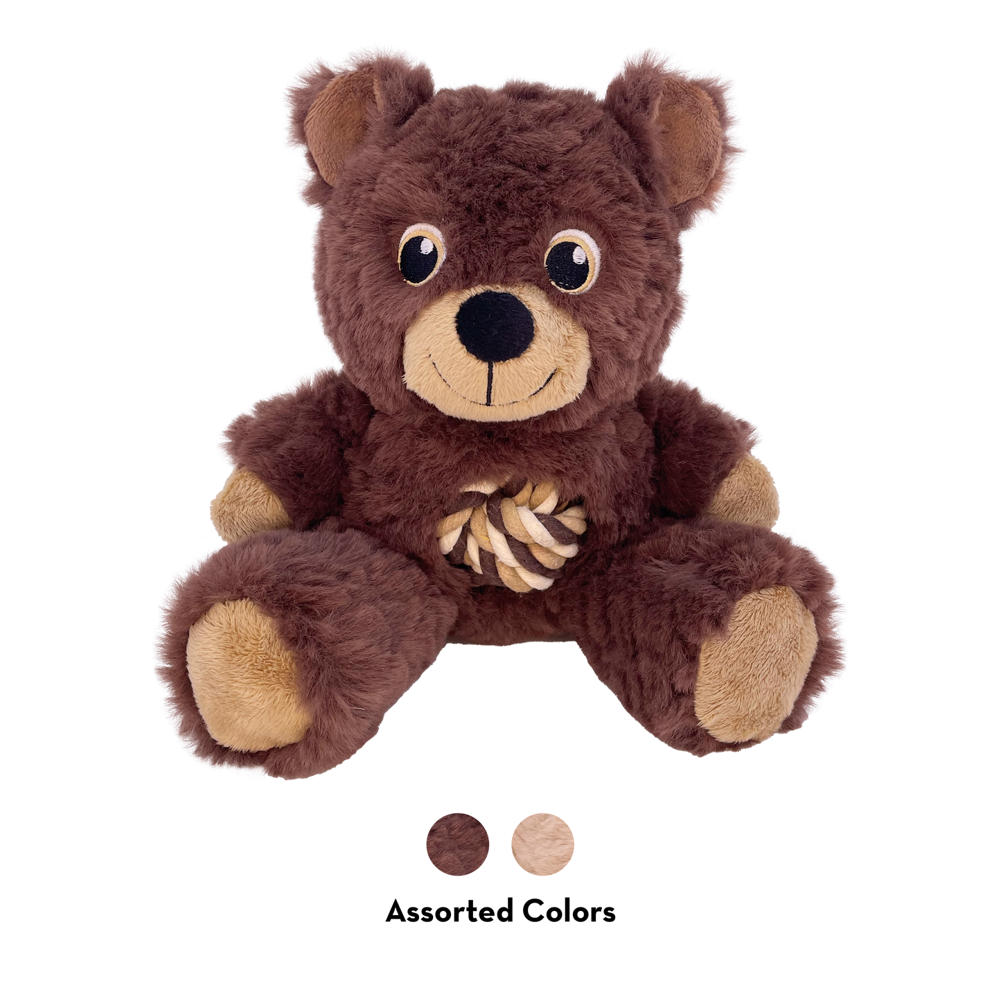 Kong Dog Toy Knots Teddy Teddy Assorted Medium