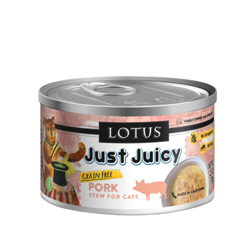 Lotus Wet Cat Food Just Juicy Pork Stew 2.5oz