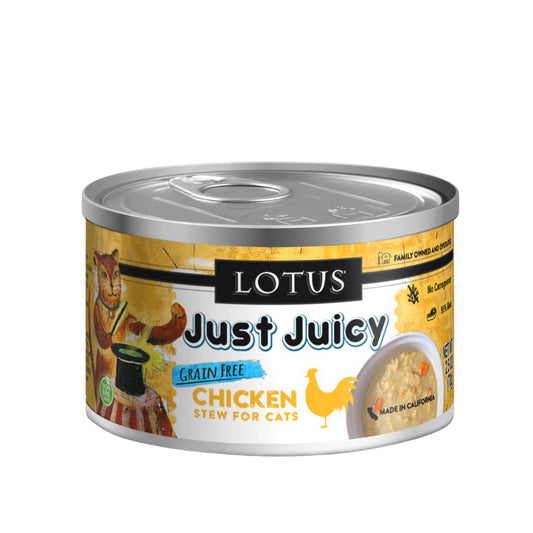 Lotus Wet Cat Food Just Juicy Chicken Stew 2.5oz