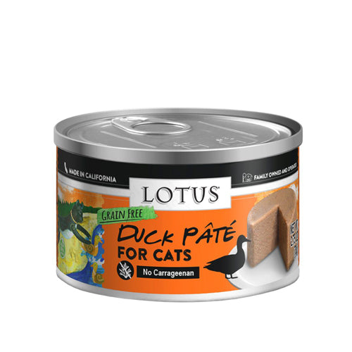 Lotus Wet Cat Food Pate Grain Free Duck 2.75oz