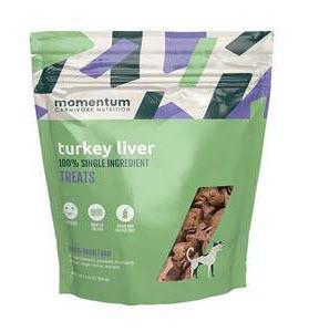 Momentum Carnivore Nutrition Cat Treat Freeze Dried Turkey Liver Cat Treats 1.9 oz