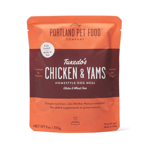 Portland Pet Food Tuxedo's Chicken & Yams Homestyle Dog Meal 9oz Pouch