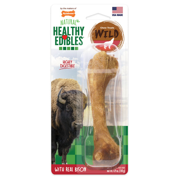 Nylabone Healthy Edibles WILD Natural Long Lasting Bison Dog Chew Treats Large/Giant