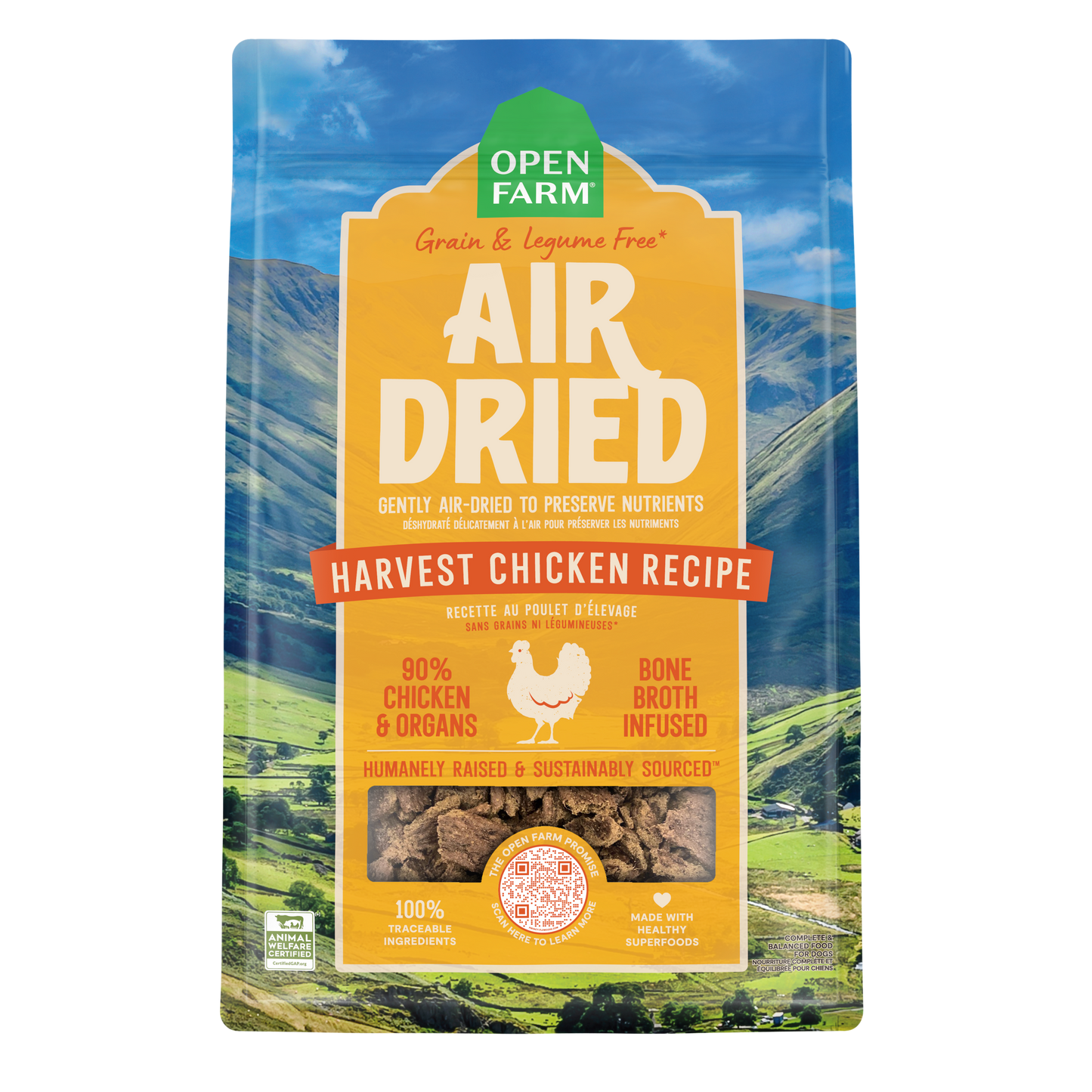 Open Farm Air Dried Harvest Chicken Recipe For Dogs 16oz Bag