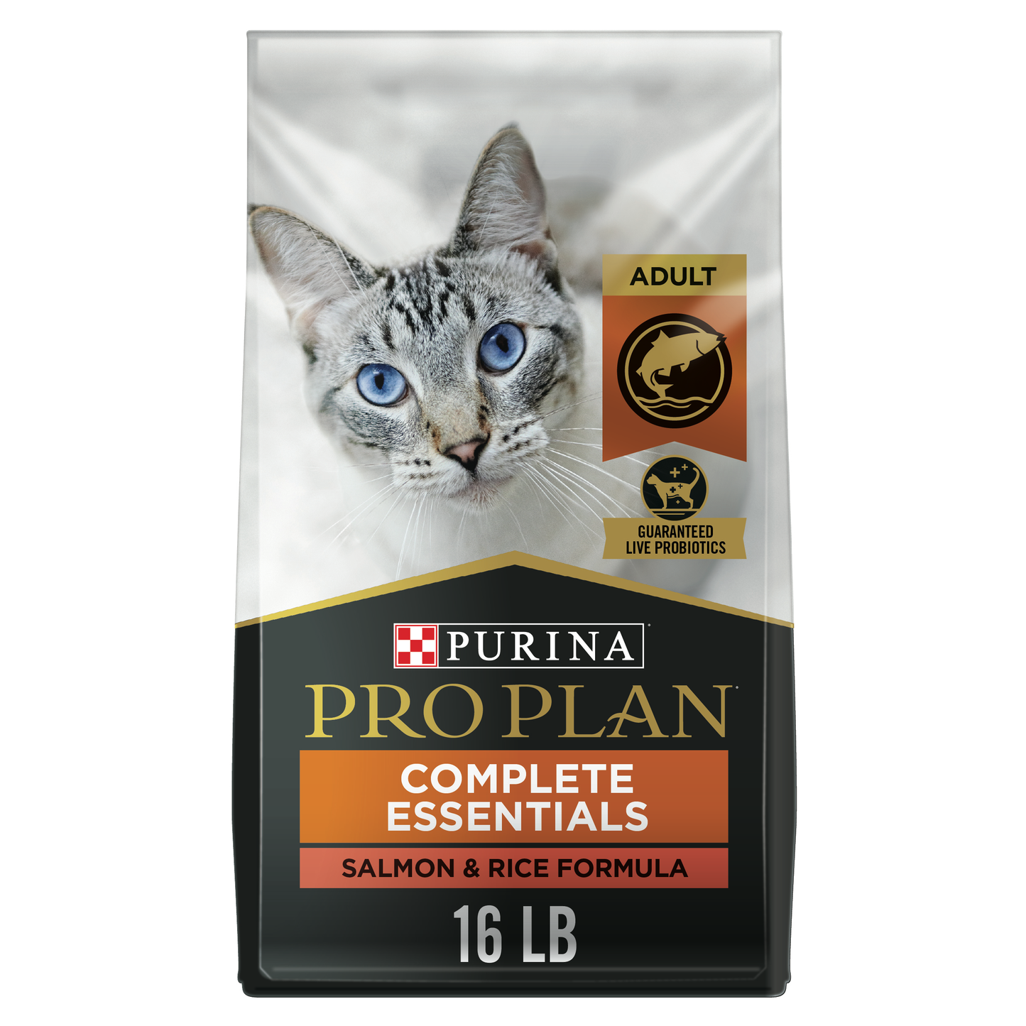 Purina Pro Plan High Protein Cat Food With Probiotics for Cats, Salmon and Rice Formula 16lb