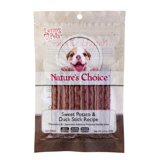 Loving Pets Dog Treat Nature's Choice Sweet Potato & Duck Meat Sticks 2oz