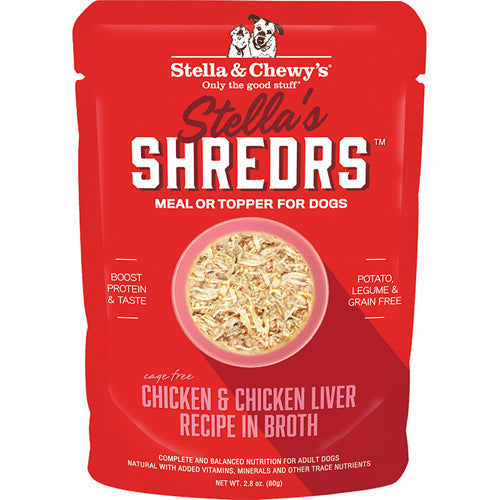 Stella and Chewys Dog Shredrs Chicken and Liver 2.8Oz