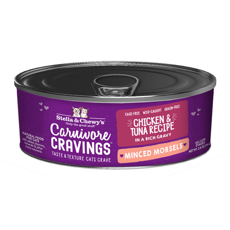 Stella & Chewy's Cat Can Carnivore Cravings Morsels Chicken Tuna 2.8 oz