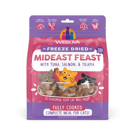 Weruva Cat Freeze Dried Mideast Feast - Tuna, Salmon & Tilapia - 7oz Dry Food