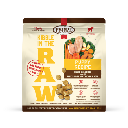 Primal Dog Food Freeze Dried Kibble in the Raw Puppy 5.4lb