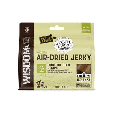 Earth Animal Dog Wisdom Air Dried Jerky From The Seed 4 oz