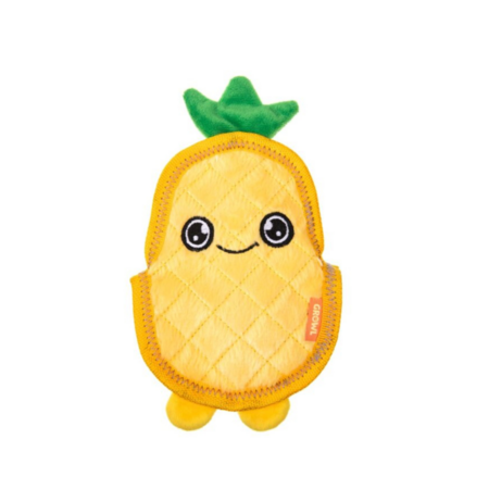 Growl Dog Plush Dog Toy Flip Floppz Pineapple Yellow 8.6 in