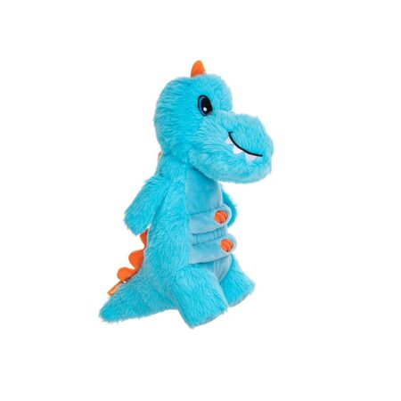 Growl Dog Plush Dog Toy Stomperz Dino Blue 10.5 in