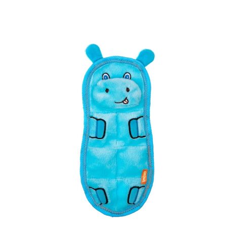 Growl Dog Plush Dog Toy Zoo Matz Hippo Blue 9.5 in