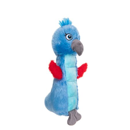 Growl Dog Plush Dog Toy Belly Burdz Blue 12 in