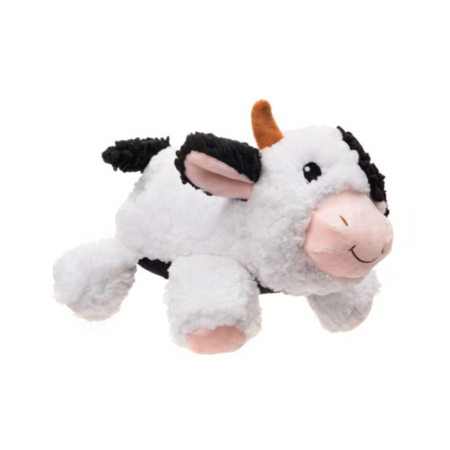 Growl Dog Plush Dog Toy Fuzzaroos Cow White 9 in