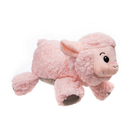 Growl Dog Plush Dog Toy Fuzzaroos Lamb Pink 9 in