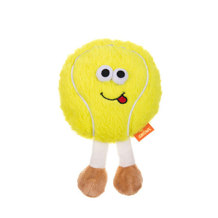 Growl Dog Plush Dog Toy Ball Starz Tennis Ball 8 in