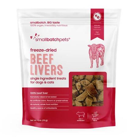 Smallbatch Freeze Dried Dog Treat 4oz Beef Liver
