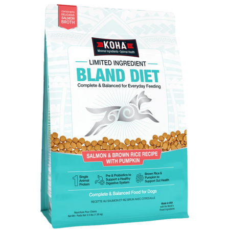 Koha Dog Limited Ingredient Bland Diet Salmon & Brown Rice Dry Dog Food 3.5lbs