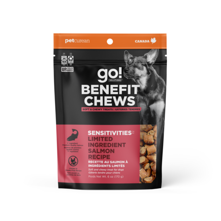 Petcurean Go! Sensitivities Salmon Recipe Soft & Chewy Treat For Dog 6 oz
