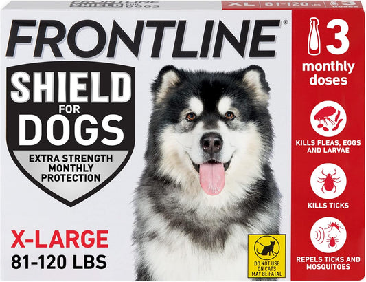 Frontline Shield Flea & Tick Treatment for X-Large Dogs 81-120 lbs. 3pk