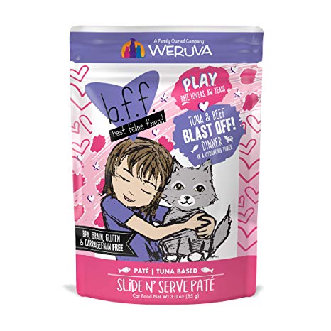 Weruva BFF Cat Play Blast Off! Tuna & Beef 3oz Pouch