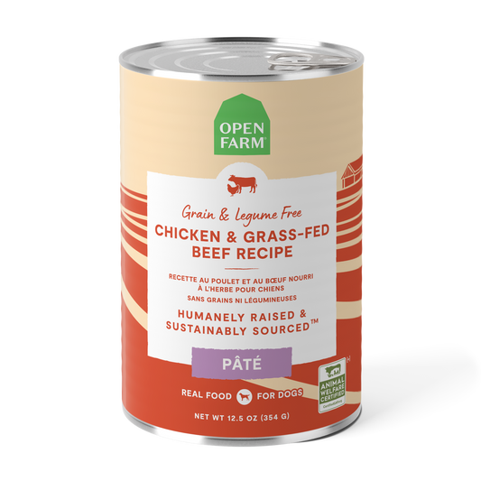 Open Farm Chicken & Grass-Fed Beef Pâté For Dogs 12.5oz Can