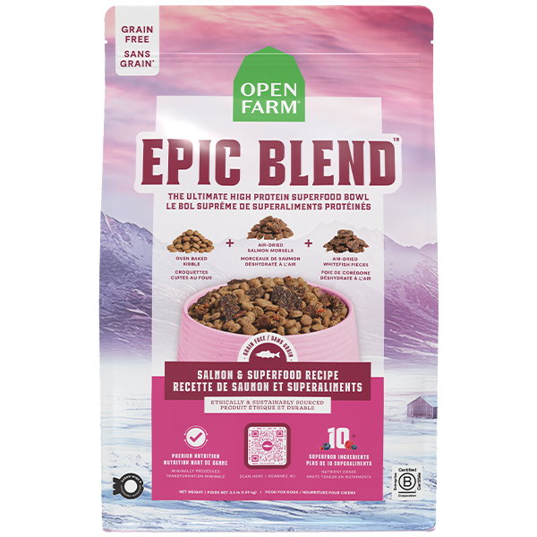Open Farm Dog Food Epic Blend Grain Free Salmon & Superfood 3.5 lb