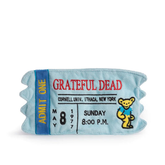 Fabdog Plush Dog Toy Grateful Dead Admission Ticket