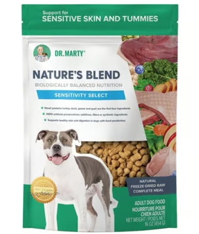 Dr. Marty’s Nature’s Blend Sensitivity Select Freeze Dried Dog 48 oz