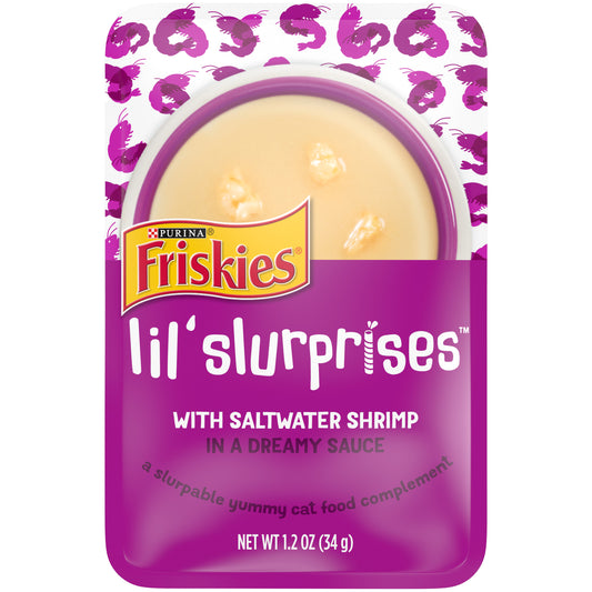 Purina Friskies Cat Food Complement, Lil’ Slurprises With Saltwater Shrimp 1.2oz