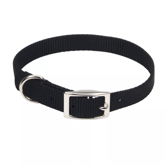Coastal Single Ply 3/4in Wide 18in Dog Collar Black