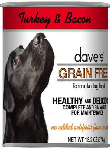 Dave's - Grain-Free Turkey & Bacon Formula Wet Dog Food 13oz