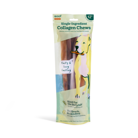 Woof BullySafe 12in Pure Collagen Chews 5pk