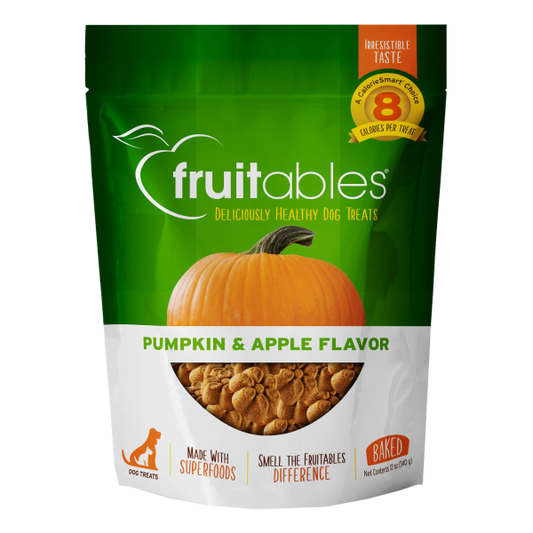 Fruitables Dog Crunchy Treats Pumpkin & Apple 12oz
