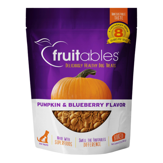 Fruitables Dog Crunchy Treats Pumpkin & Blueberry 12oz
