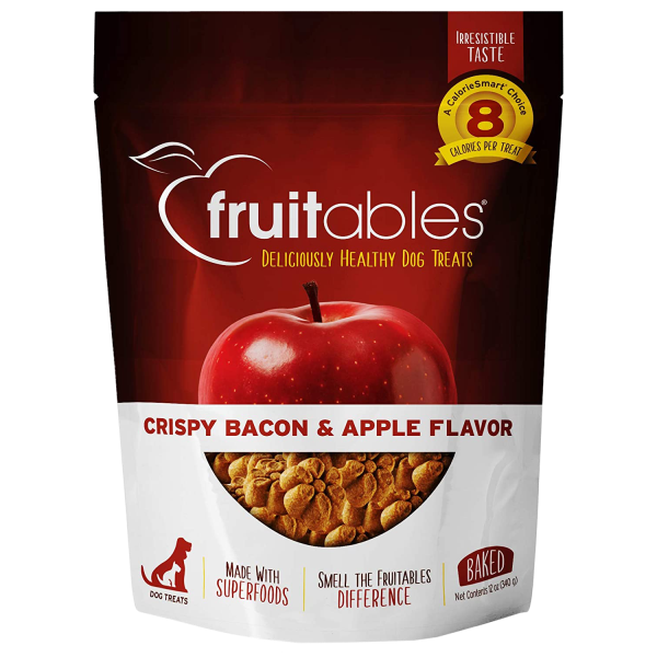 Fruitables Dog Crunchy Treats Crispy Bacon & Apple 12oz