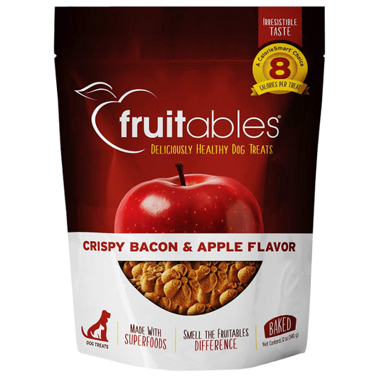 Fruitables Dog Crunchy Treats Crispy Bacon & Apple 12oz