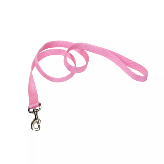 Coastal Single Ply 6ft Long 3/8in Dog Leash Bright Pink