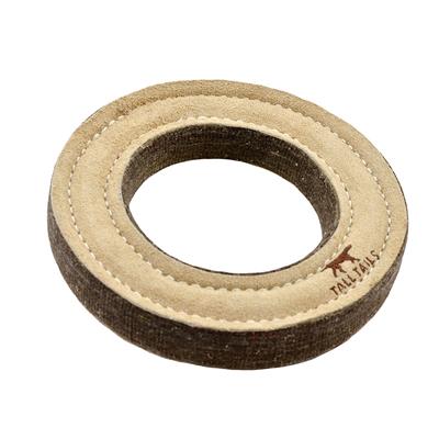 Tall Tails Natural Leather Ring Toy, 7in