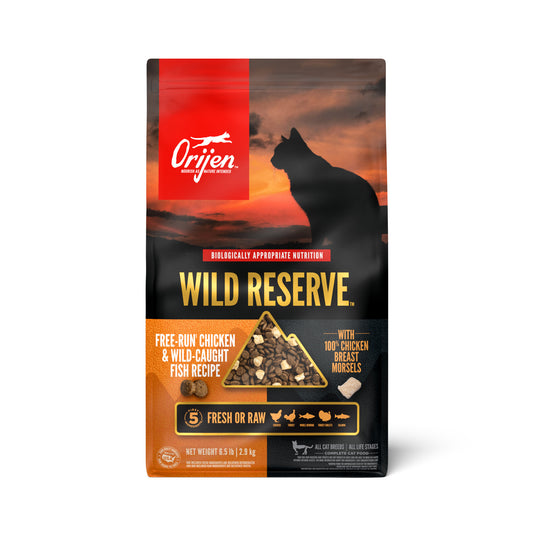 Orijen Grain Free Dry Cat Food Wild Reserve Free-Run Chicken & Wild-Caught Fish Recipe 6.5lb