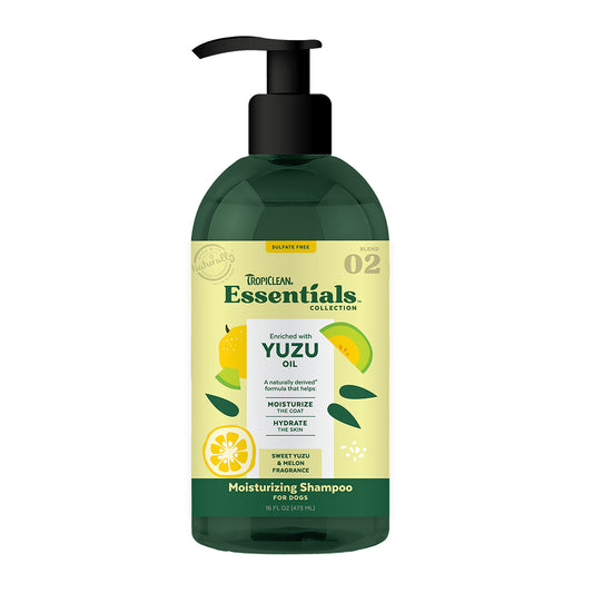 TropiClean Essentials Yuzu Fruit Shampoo for Dogs 16oz