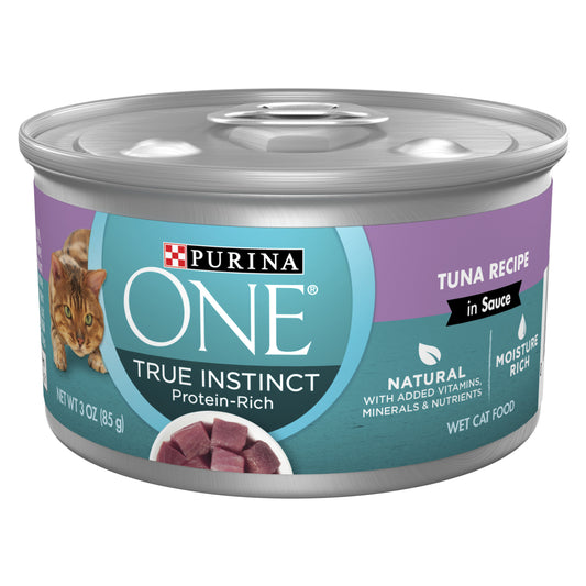 Purina One Natural High Protein Cat Food, True Instinct Tuna Recipe in Sauce 3oz